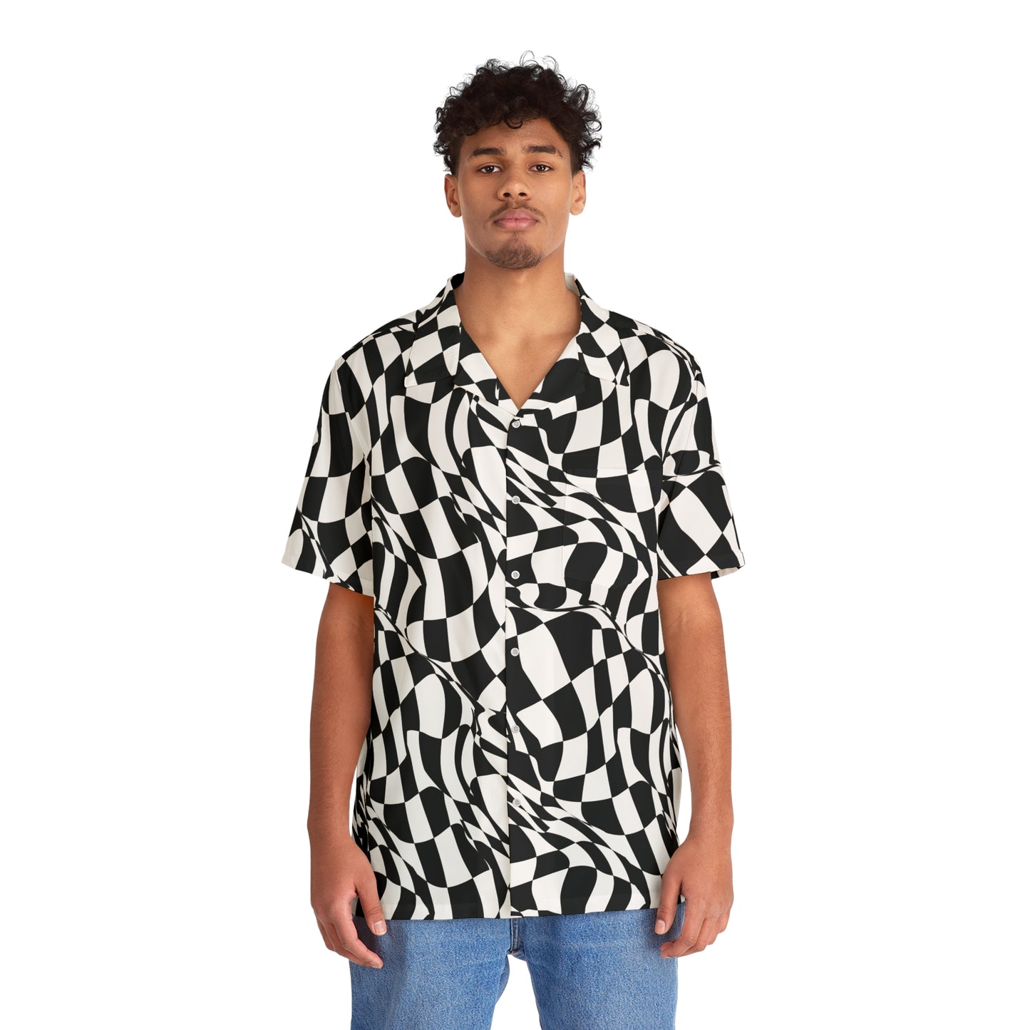 Checkered Men's Hawaiian Shirt