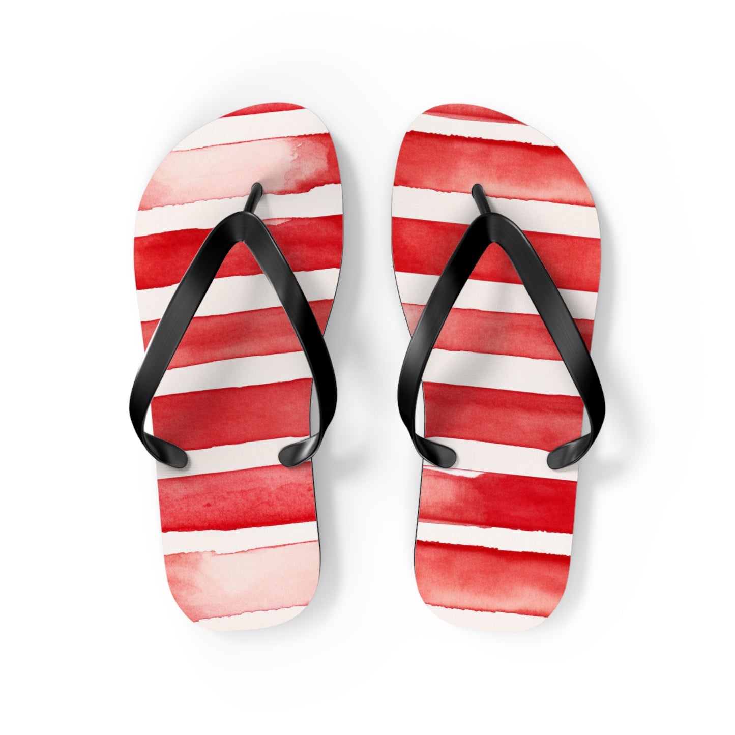 Red Stripes Flip Flops