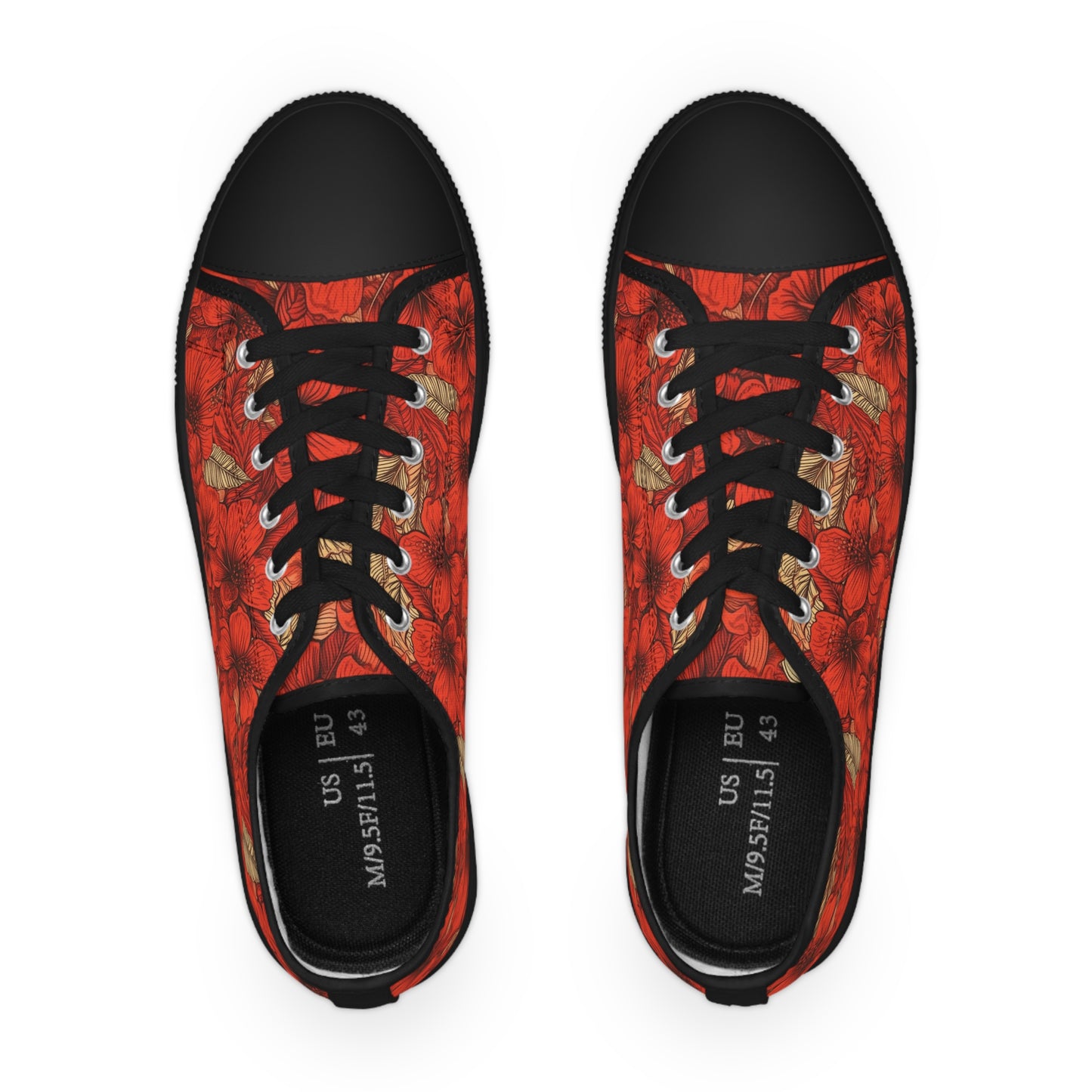 Hawaiian Red Men's Low Top Sneakers