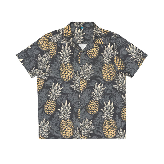 Golden Pineapple Men's Hawaiian Shirt