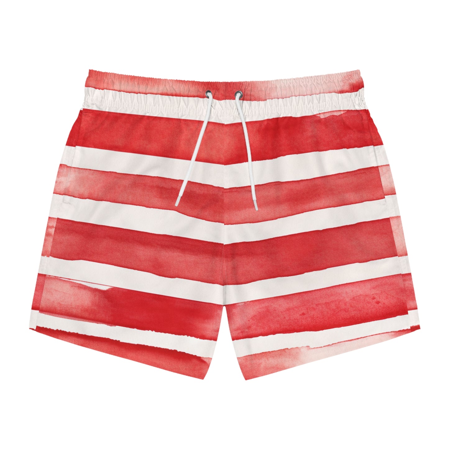 Red Striped Swim Trunks