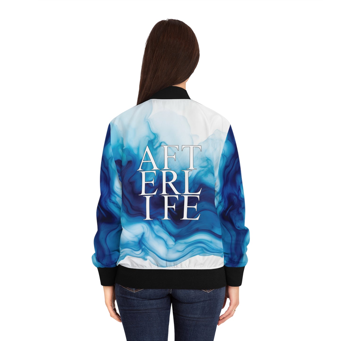 Blue Spill Women's Bomber Jacket AFTERLIFE