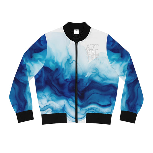 Blue Spill Women's Bomber Jacket AFTERLIFE