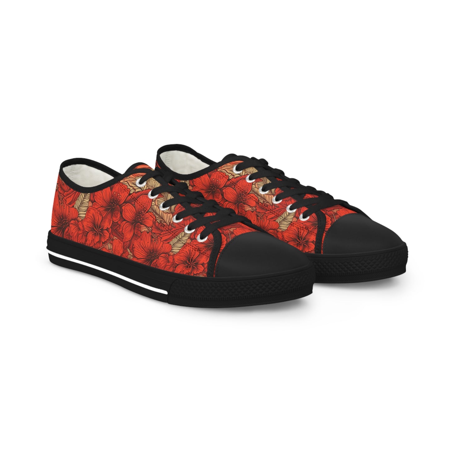 Hawaiian Red Men's Low Top Sneakers