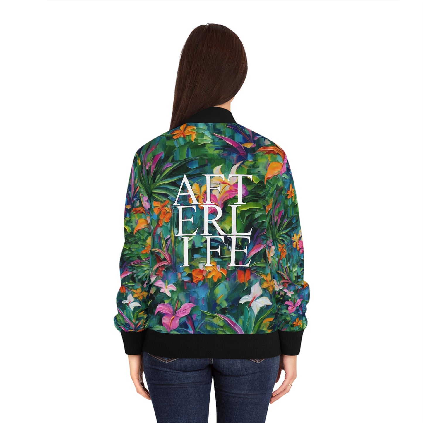 Tropical Acrylic Women's Bomber Jacket AFTERLIFE