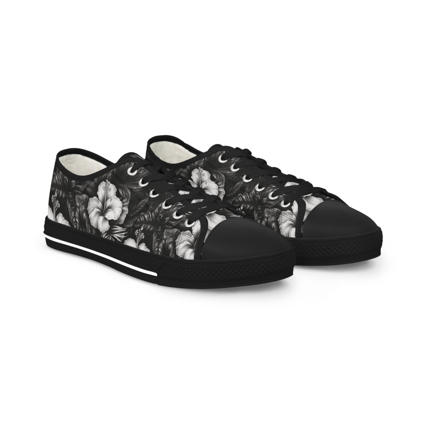 Hawaiian Black Men's Low Top Sneakers