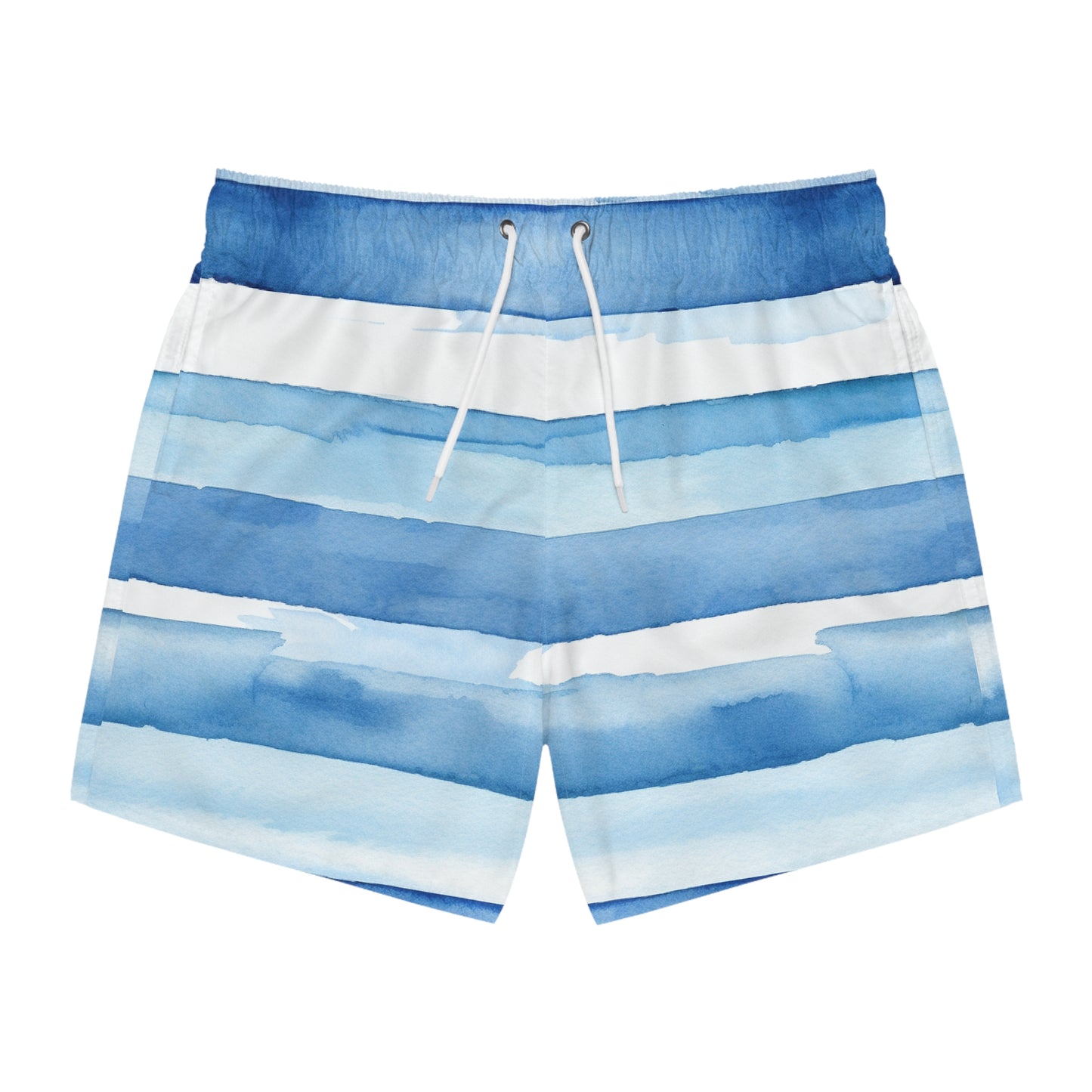 Blue Striped Swim Trunks