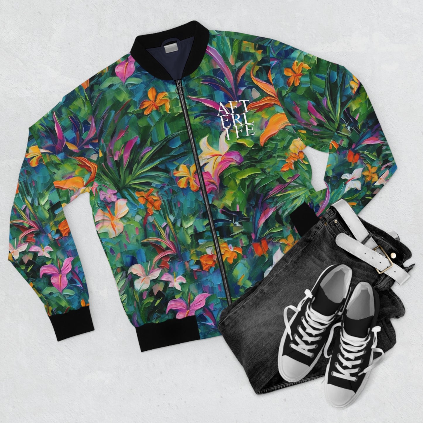 Tropical Acrylic Men's Bomber Jacket AFTERLIFE