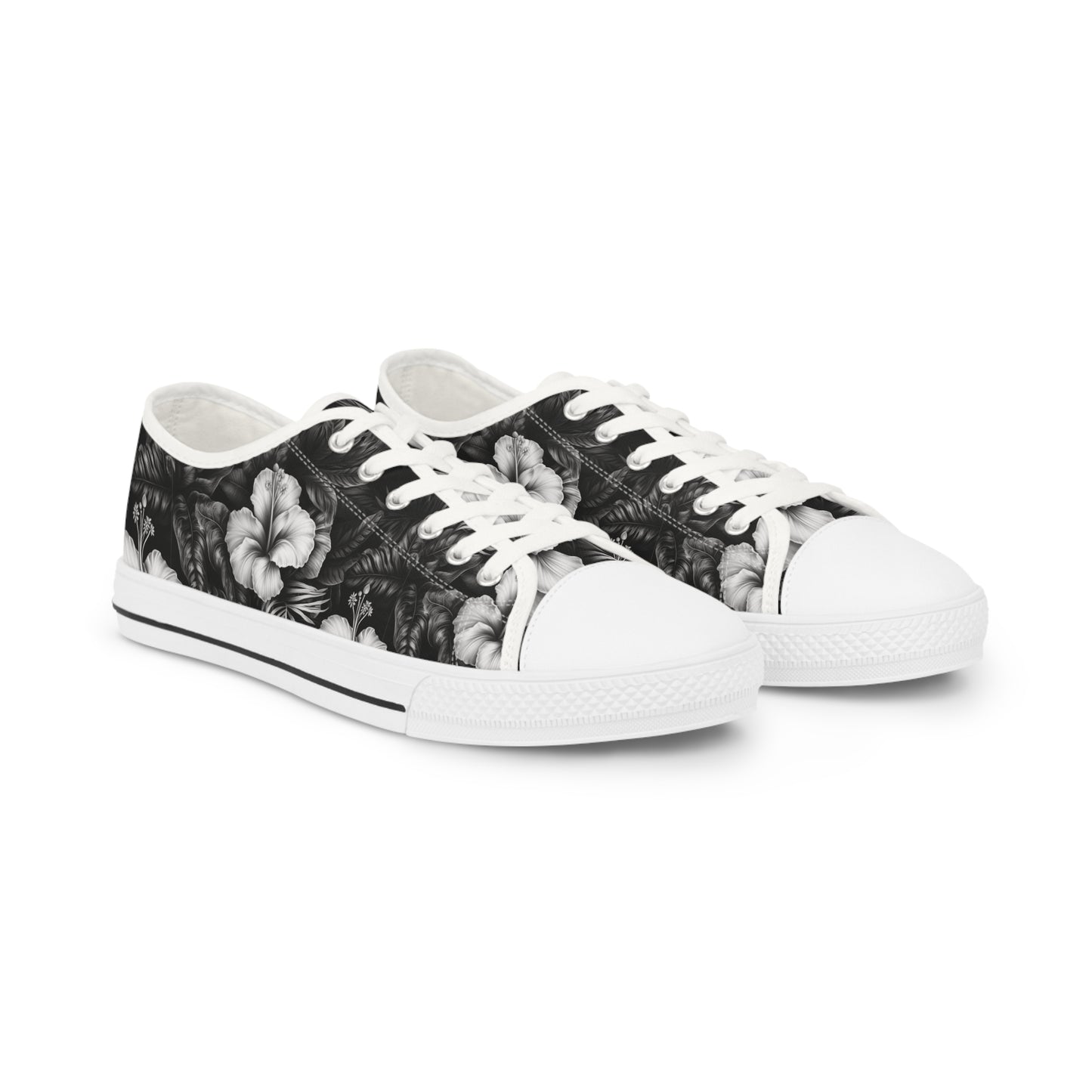 Hawaiian Black Men's Low Top Sneakers