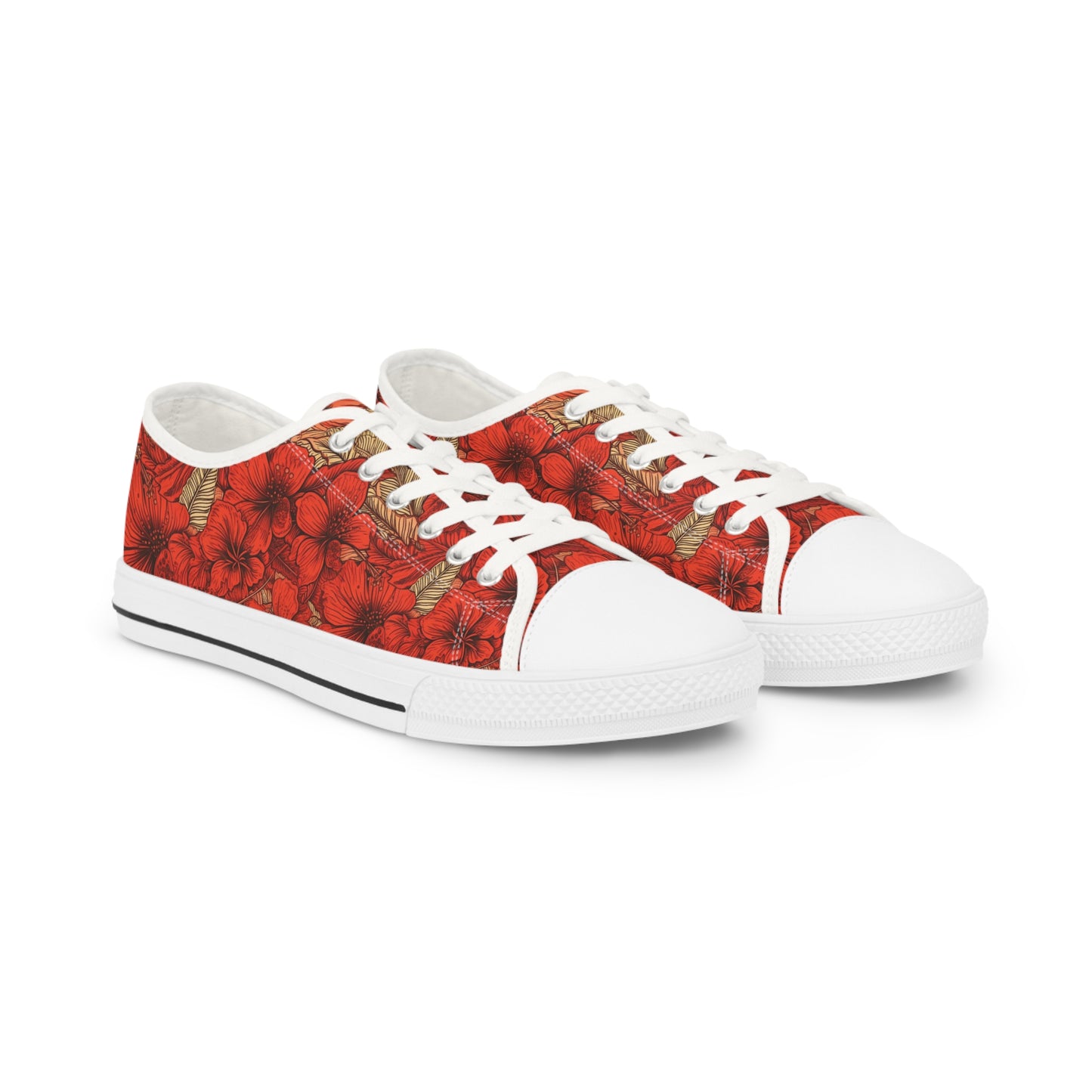 Hawaiian Red Men's Low Top Sneakers