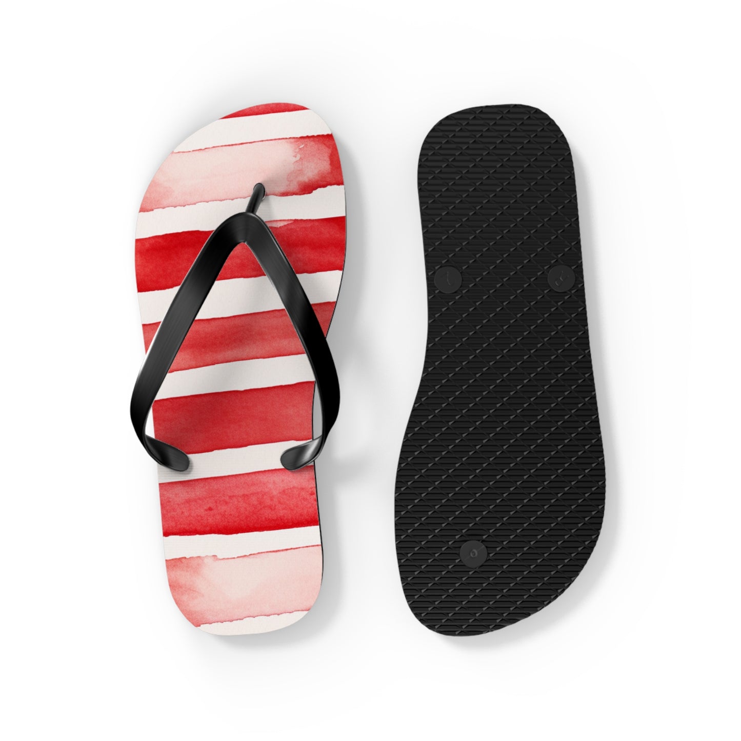 Red Stripes Flip Flops