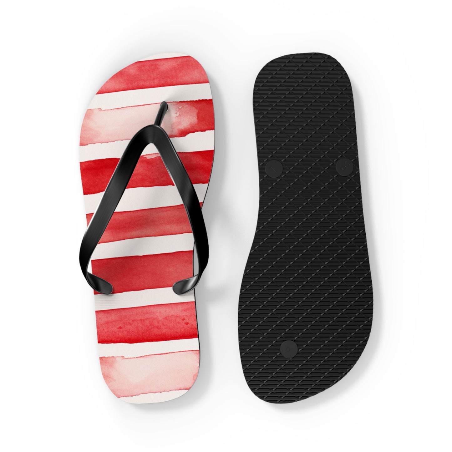 Red Stripes Flip Flops