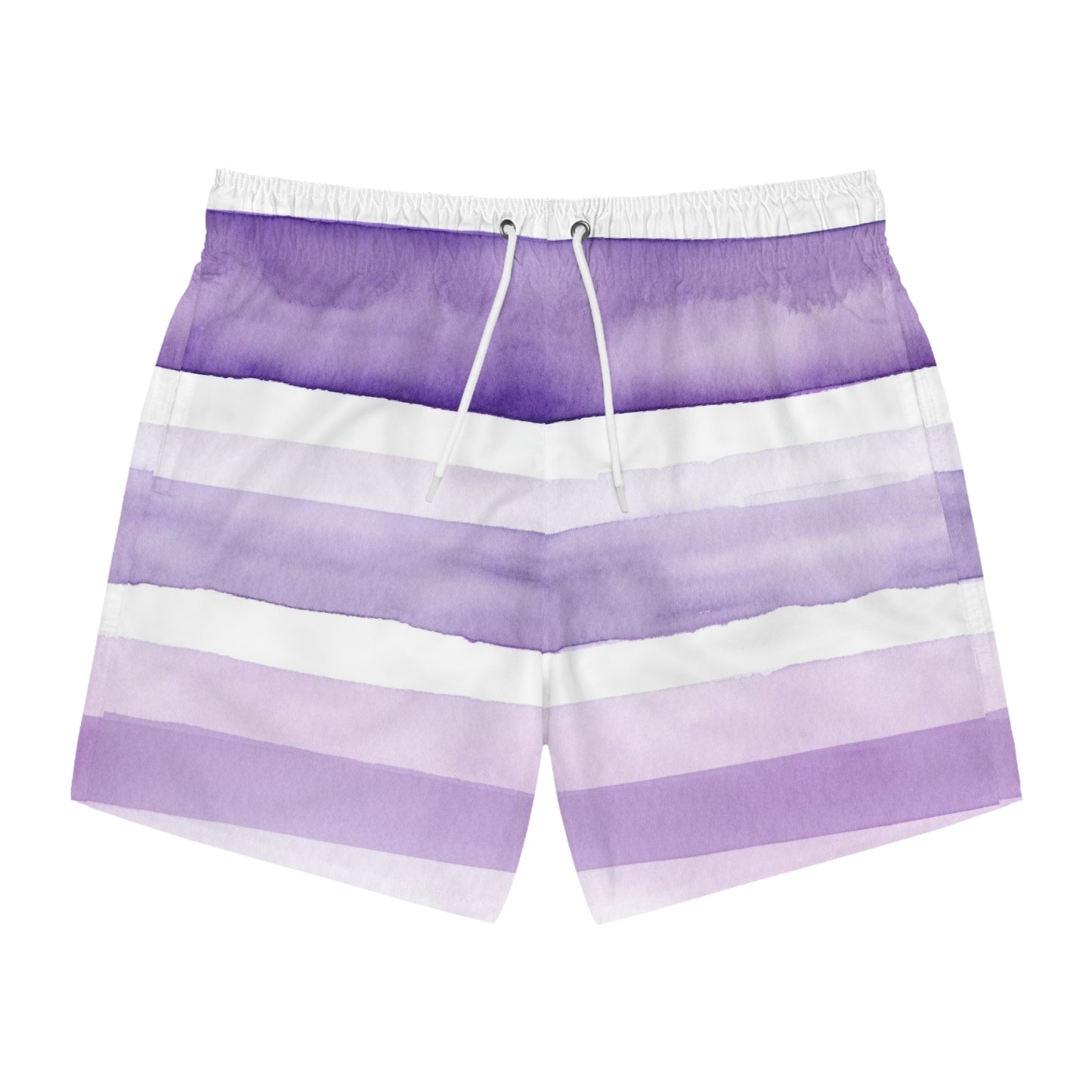 Purple Striped Swim Trunks