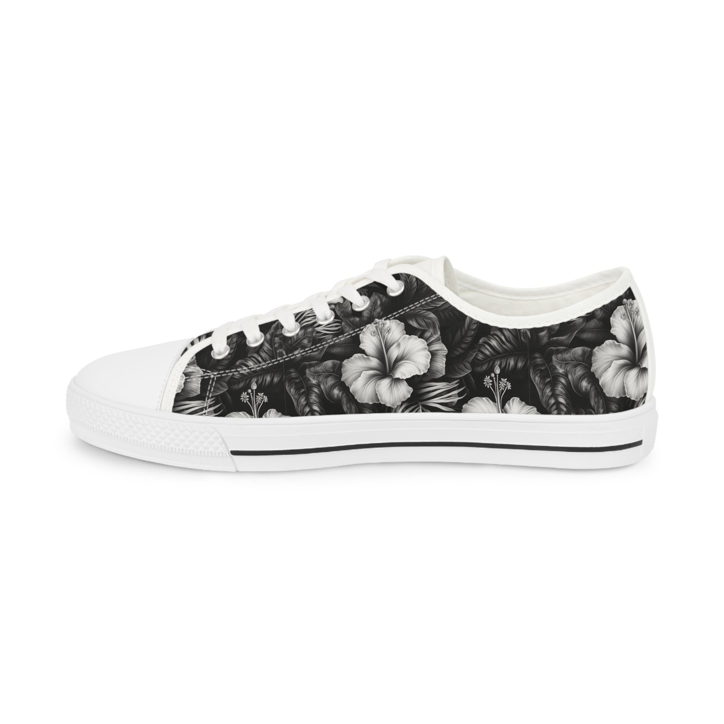 Hawaiian Black Men's Low Top Sneakers