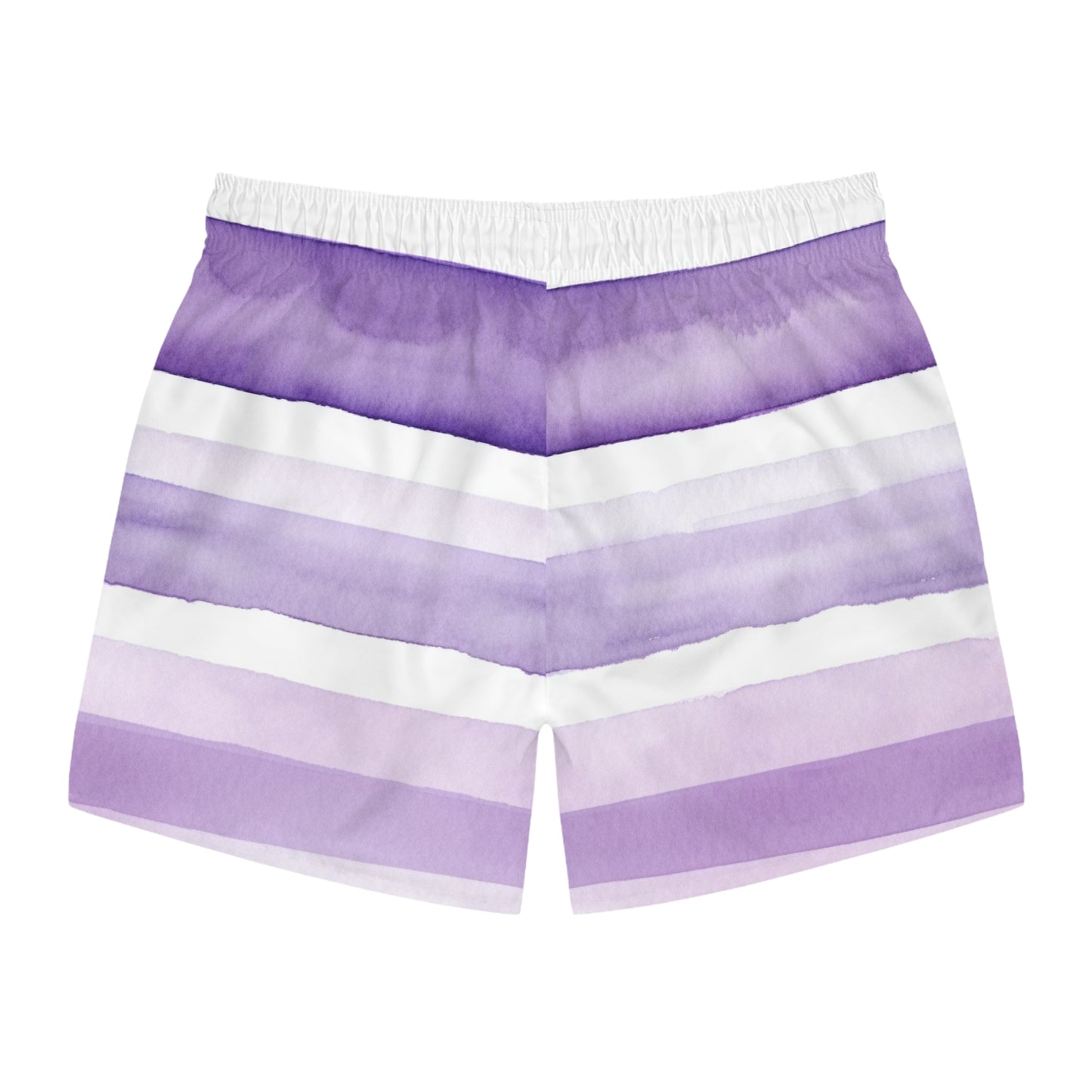 Purple Striped Swim Trunks