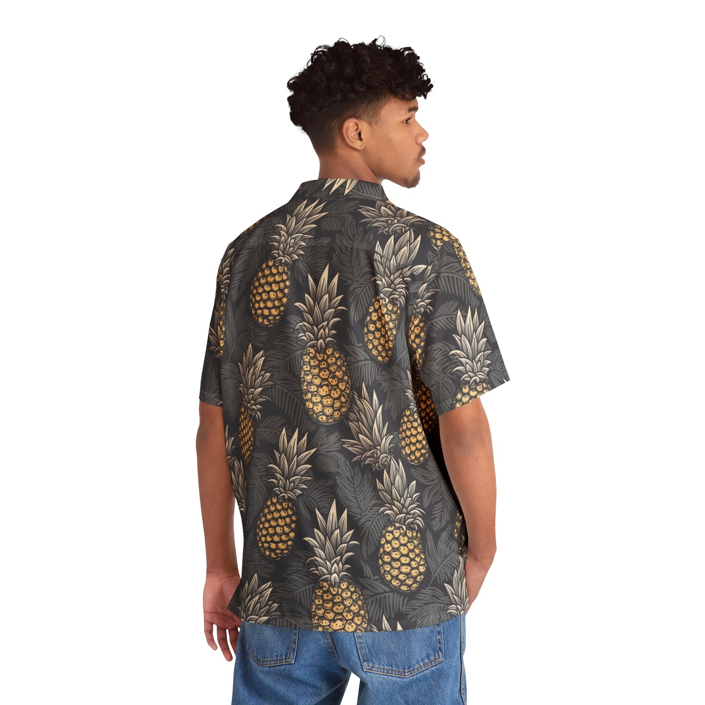 Golden Pineapple Men's Hawaiian Shirt