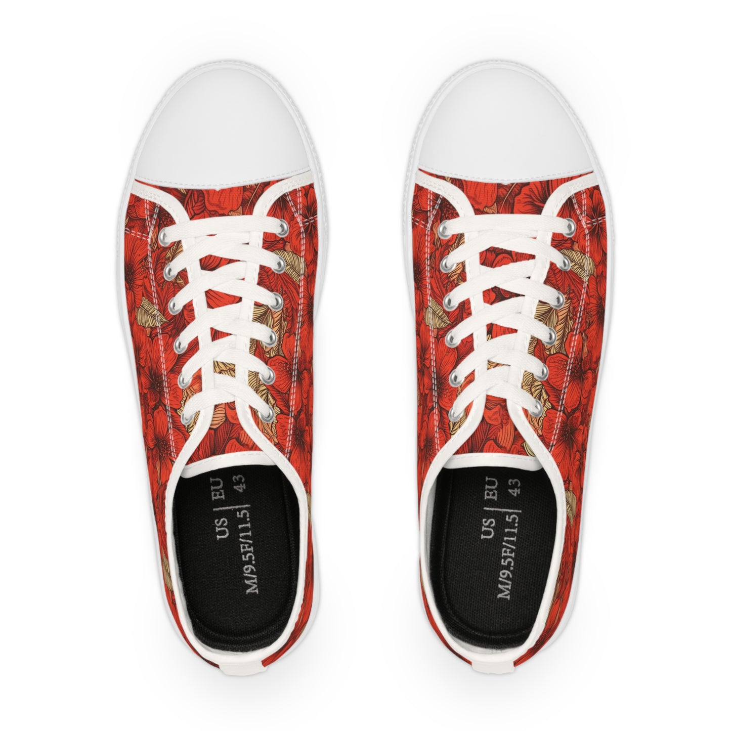 Hawaiian Red Men's Low Top Sneakers