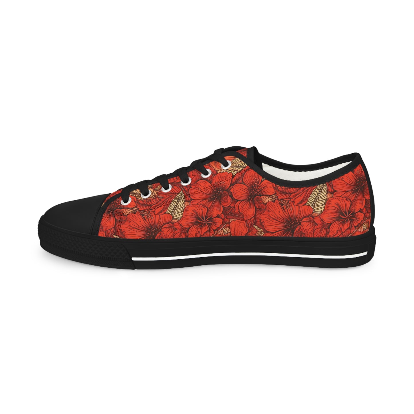 Hawaiian Red Men's Low Top Sneakers