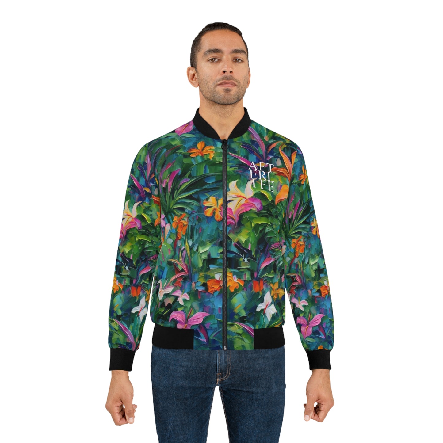 Tropical Acrylic Men's Bomber Jacket AFTERLIFE