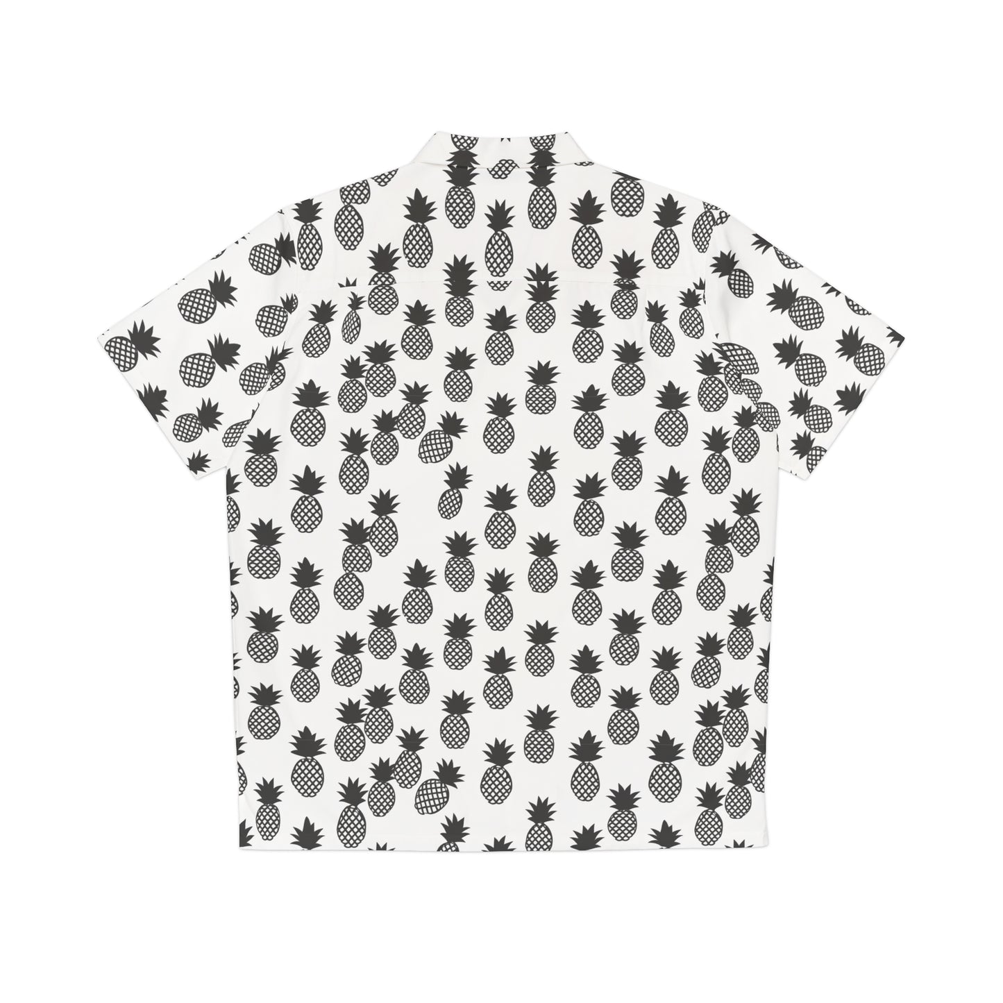 Pineapple B&W Men's Hawaiian Shirt