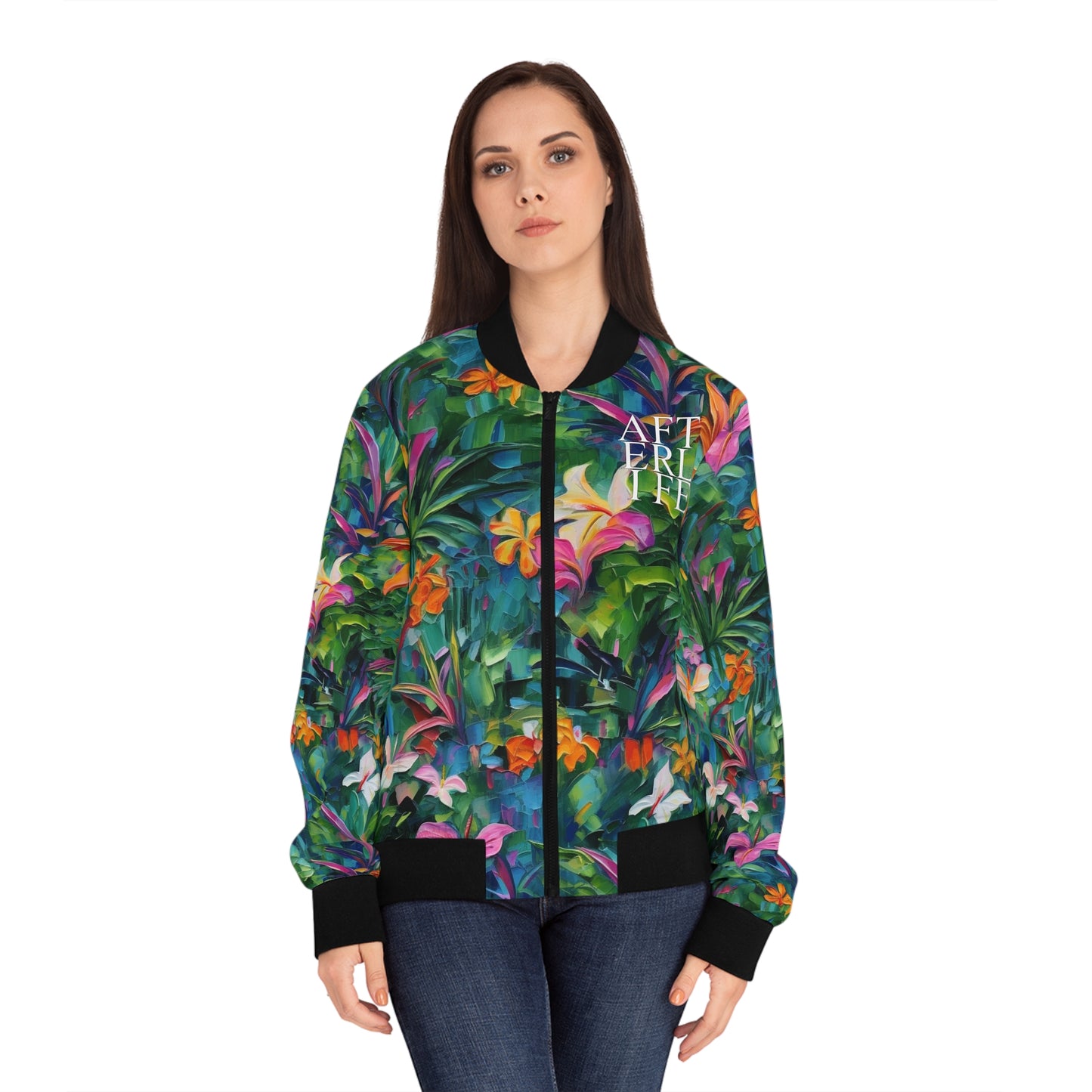 Tropical Acrylic Women's Bomber Jacket AFTERLIFE