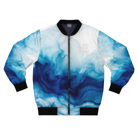 Blue Spill Men's Bomber Jacket AFTERLIFE