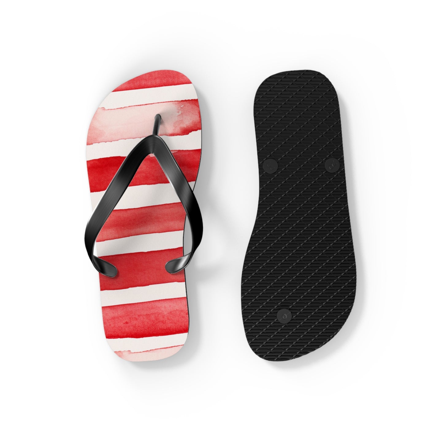 Red Stripes Flip Flops